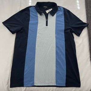 NWT express men’s zip front polo
